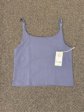 MATE the Label Organic U-Neck Cami with built in Shelf Bra, XL, Periwinkle, NWT